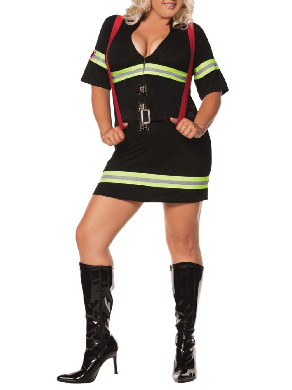 Plus Size Women's Firefighter Costume Ms Blazin Hot